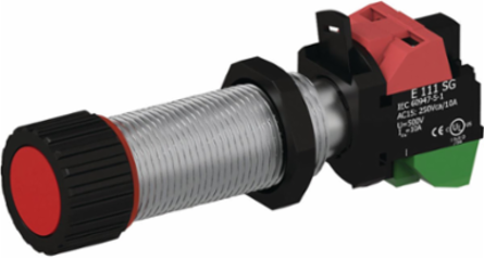 Push Button Assembly Red 57mm, 2 Poles, 10A, 6.7"x1.8"x1.8", Type 4X