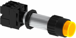 Amber Illuminated Push Button, 57mm Length, 10A, Type 4X, Momentary Action