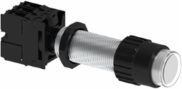 Clear Illuminated Push Button with Lamp Holder, 57mm Length, Momentary Action, 10A