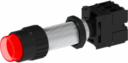Red Illuminated Push Button, 120V AC/DC, 6.7 Inch Length, 1.5 Watt, 10 Amp, Type 4X