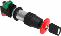 Red Push Button Actuator, Long Length 40mm, 10A Amperage Rating