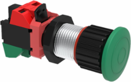 Mushroom Head Push Button Green, 25mm Actuator, Type 4X, 10A
