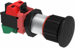 Mushroom Push Button Switch Black, 4.2 Inch Length, NEMA Type 4X, 10A