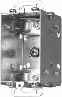Single Gang Device Box 2 Inch Deep, 10 Cu. In., Steel, 50-Pack