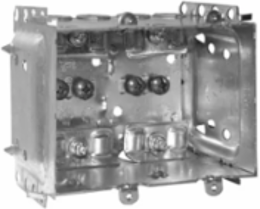 2-Gang Multi-Gang Device Box 2-1/2 Inch Deep 27 Cu. In. Gray Steel