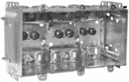 3-Gang Switch Box, 2-1/2 Inch Deep, 39.5 Cu. In., Steel Construction