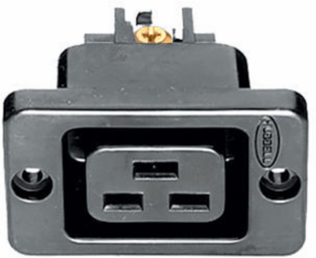 IEC 320 Female Receptacle, 16A 250V, 1.41 Inch x 1.89 Inch x 1.52 Inch, Ring Terminal