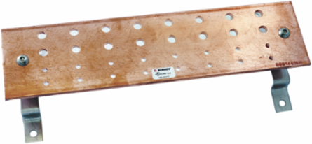 Grounding & Bonding Bus Bar 4 Inch x 16 Inch, Copper, 8D