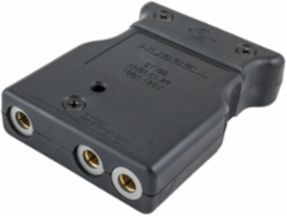 100A 125V Black Female Inline Double Set Screw Stage Pin Device, 5 Inch Width