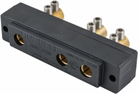100A Stage Pin Device, Female Panel Mount, 125V