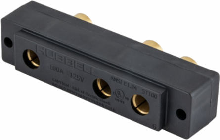 100A 125V Female Panel Mount Stage Pin Device