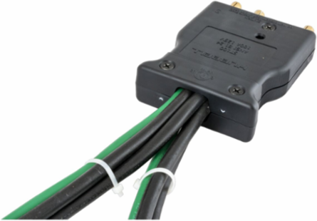 100 Amp Male Inline Stage Pin Device, 125V, Black