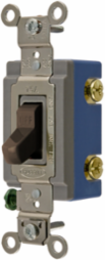 Extra Heavy Duty Toggle Switch, 15A 120/277V AC, Back & Side Wired, Brown