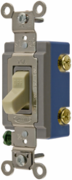 Toggle Switch, 15A 120/277V AC, Single Pole, 4.06 Inch x 1.31 Inch x 1.87 Inch