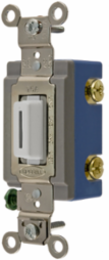 Extra Heavy Duty Locking Toggle Switch, 15A 120-277V AC, Single Pole, White