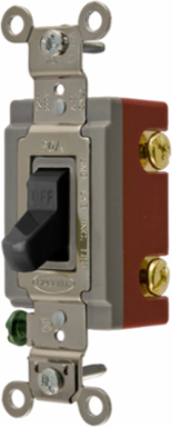 Extra Heavy Duty Toggle Switch, Single Pole, 20A 120/277V AC, Black