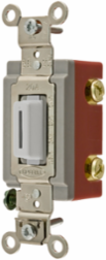 Locking Toggle Switch, 20A 120/277V AC, Single Pole, 4.06 Inch x 1.31 Inch x 1.13 Inch