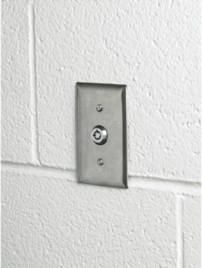 Industrial Grade Barrel Key Locking Switch, 20A 120/277V AC, Single Pole, Chrome