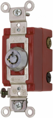 Industrial Grade Locking Switch, 20A 120/277V AC, 4 Way, Chrome
