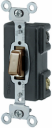 Momentary Closed Single Pole Switch, 20A 120-277V AC, 3.28 Inch x 1.5 Inch x 1.45 Inch, Brown