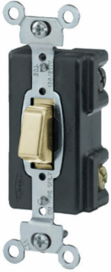 Illuminated Industrial Grade Switch, 20A 120VAC, Single Pole, Ivory