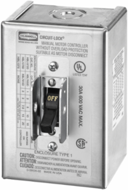 Circuit-Lock NEMA 1 Disconnect Switch, 2-Pole, 30A, Aluminum, 4.52 Inch x 3.2 Inch x 3.15 Inch