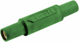 150 Amp Double Female Coupler, Green, 1-1/5 Inch Width, Insulated Body