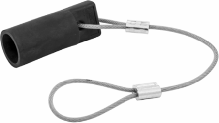 Single Pole Female Device Cap, 150 Amp, Black, 5-1/4 Inch Width