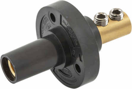 Female Receptacle 150 Amp, Double Set Screw, 600V AC/DC, Brass/Thermoplastic