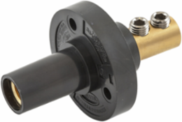 Female Receptacle 150 Amp, Double Set Screw, 600V AC/DC, Brass/Thermoplastic