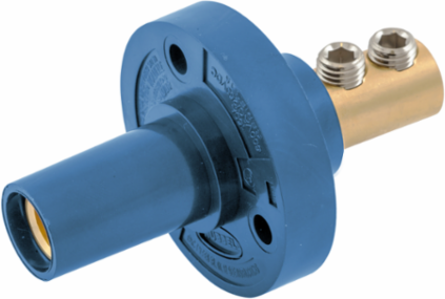 Single Pole Female Receptacle, 150 Amp, Blue, Double Set Screw Termination