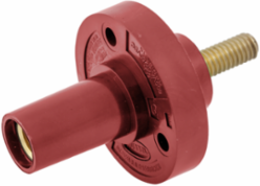 Single Pole Female Receptacle 150 Amp, Threaded Stud, Red, 6 Inch Width