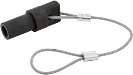 Male Device Cap, 150 Amp, Black, 6 Inch Width, 600V Rating