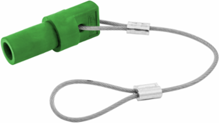 Male Protective Cap, 150 Amp, Green, 5.500 Inch Width, 600V AC/DC