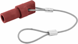 Single Pole Male Device Cap, 150 Amp, Red, 600V AC/DC, 3 Inch Width