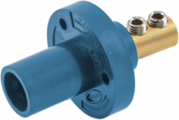 Male Inlet Receptacle, 150 Amp, Double Set Screw, 2 Inch Wide, Blue