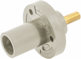 Single Pole Male Inlet Receptacle, 150 Amp, Threaded Stud, 5 Inch Width
