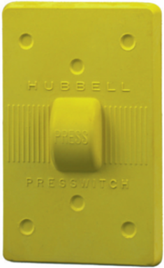 Weatherproof Wallplate Cover, 1-Gang, Yellow, Neoprene, 5.250 Inch Width