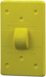 Weatherproof Wallplate Cover, 1-Gang, Yellow, Neoprene, 5.250 Inch Width