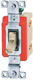 Industrial Grade Toggle Switch, 15A 347V AC, 4.06 Inch x 1.3 Inch x 1.86 Inch, Ivory