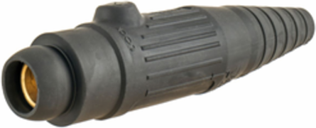 High Ampacity Products, Single Pole,Series 18, Female Plug, 300A 600V AC/DC Max, Black