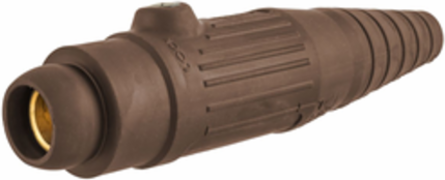 High Ampacity Products, Single Pole,Series 18, Female Plug, 300A 600V AC/DC Max, Brown