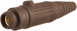 High Ampacity Products, Single Pole,Series 18, Female Plug, 300A 600V AC/DC Max, Brown