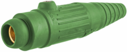 High Ampacity Products, Single Pole,Series 18, Female Plug, 300A 600V AC/DC Max, Green
