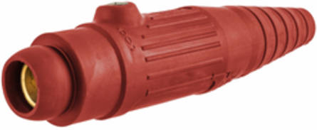 High Ampacity Products, Single Pole,Series 18, Female Plug, 300A 600V AC/DC Max, Red