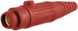 High Ampacity Products, Single Pole,Series 18, Female Plug, 300A 600V AC/DC Max, Red