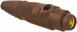 High Ampacity Products, Single Pole,Series 18, Female Plug, 400A 600V AC/DC Max, Brown