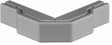 Metal Raceway External Elbow, 1-1/2 Inch Bend Radius, Gray Steel