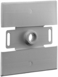 Metal Raceway Flat Plate Adapter, 5 Inch Wide, Steel, Gray