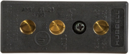 20A Stage Pin Device, 125V Female Panel Mount, Black